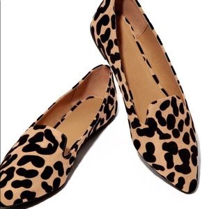 Leopard Pointy Toe Flat Loafers- Miss Lola